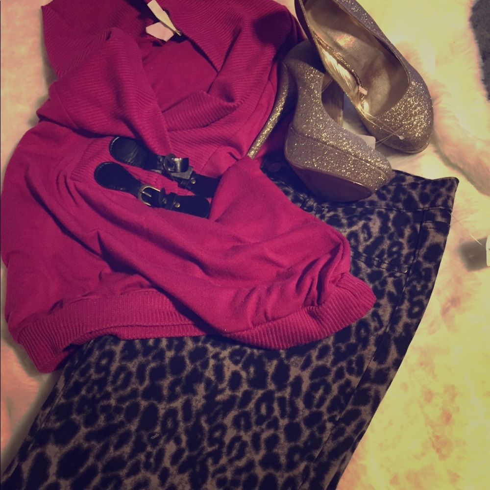 Apt 9 Leopard print jeans
